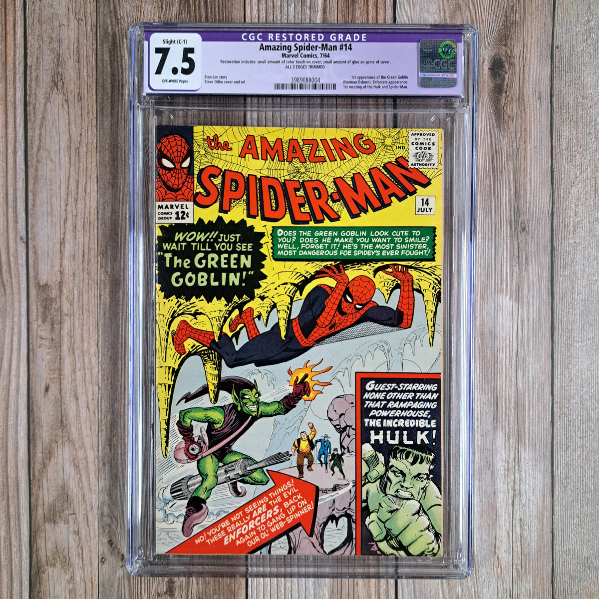 Amazing Spider-Man #14 CGC 7.5 Restored 1st appearance of the