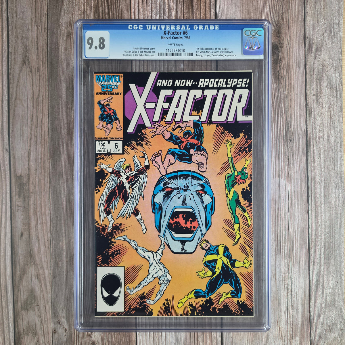X-Factor #6 CGC 9.8 WP 1st full appearance of Apocalypse (cert