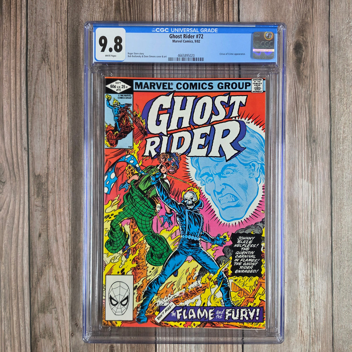 Ghost Rider #72 CGC 9.8 WP Cover art by Bob Budiansky & Dave