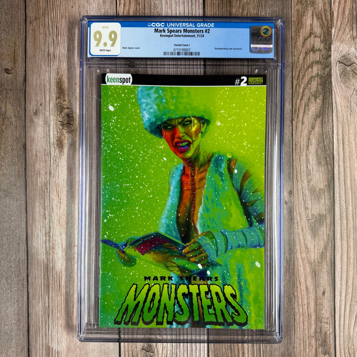 邦楽 marvelous cruelty Mark Spears Monsters #2 CGC 9.9 WP MINT Variant Cover I, Art by