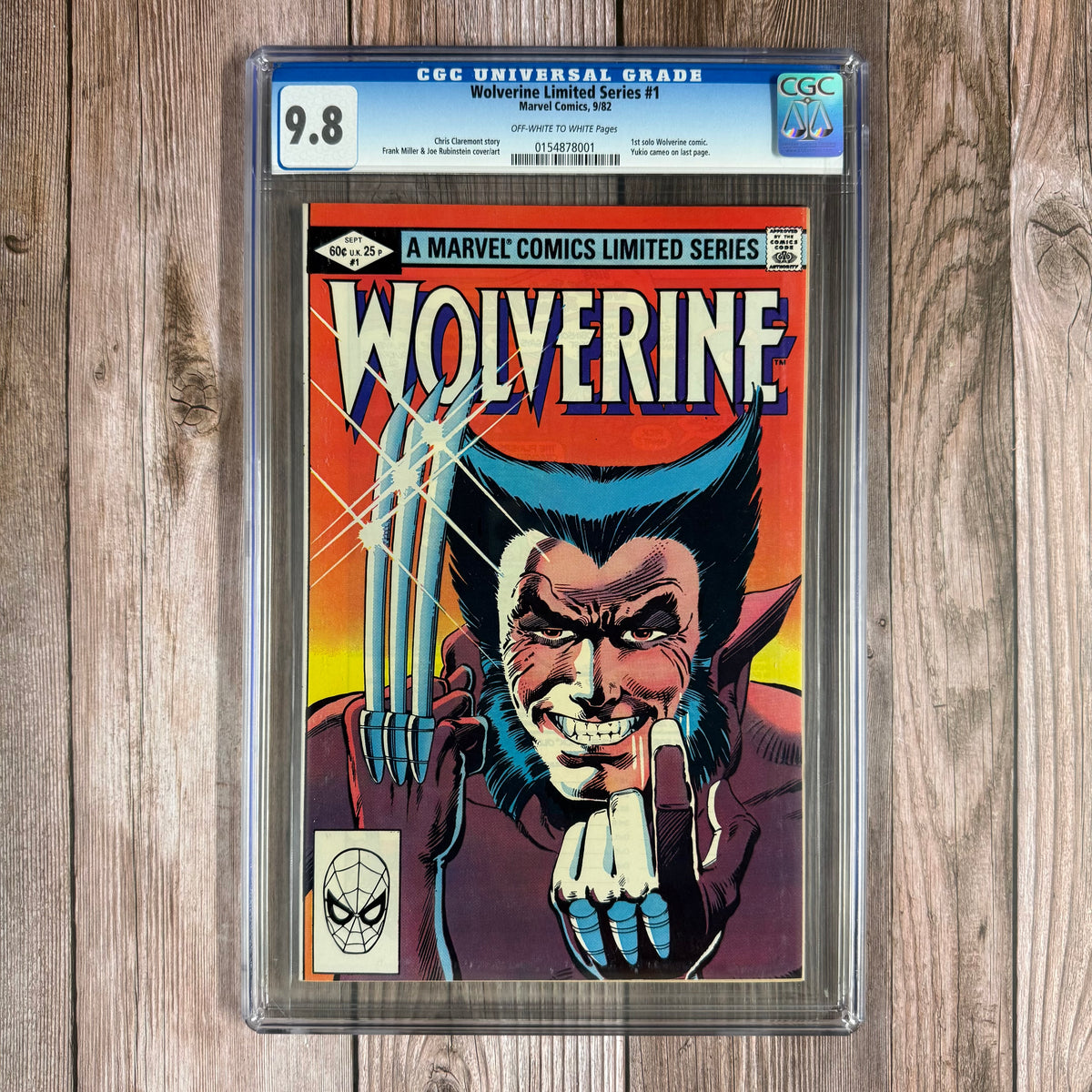Wolverine Limited Series #1 CGC 9.8 WP ICONIC Cover art by Frank
