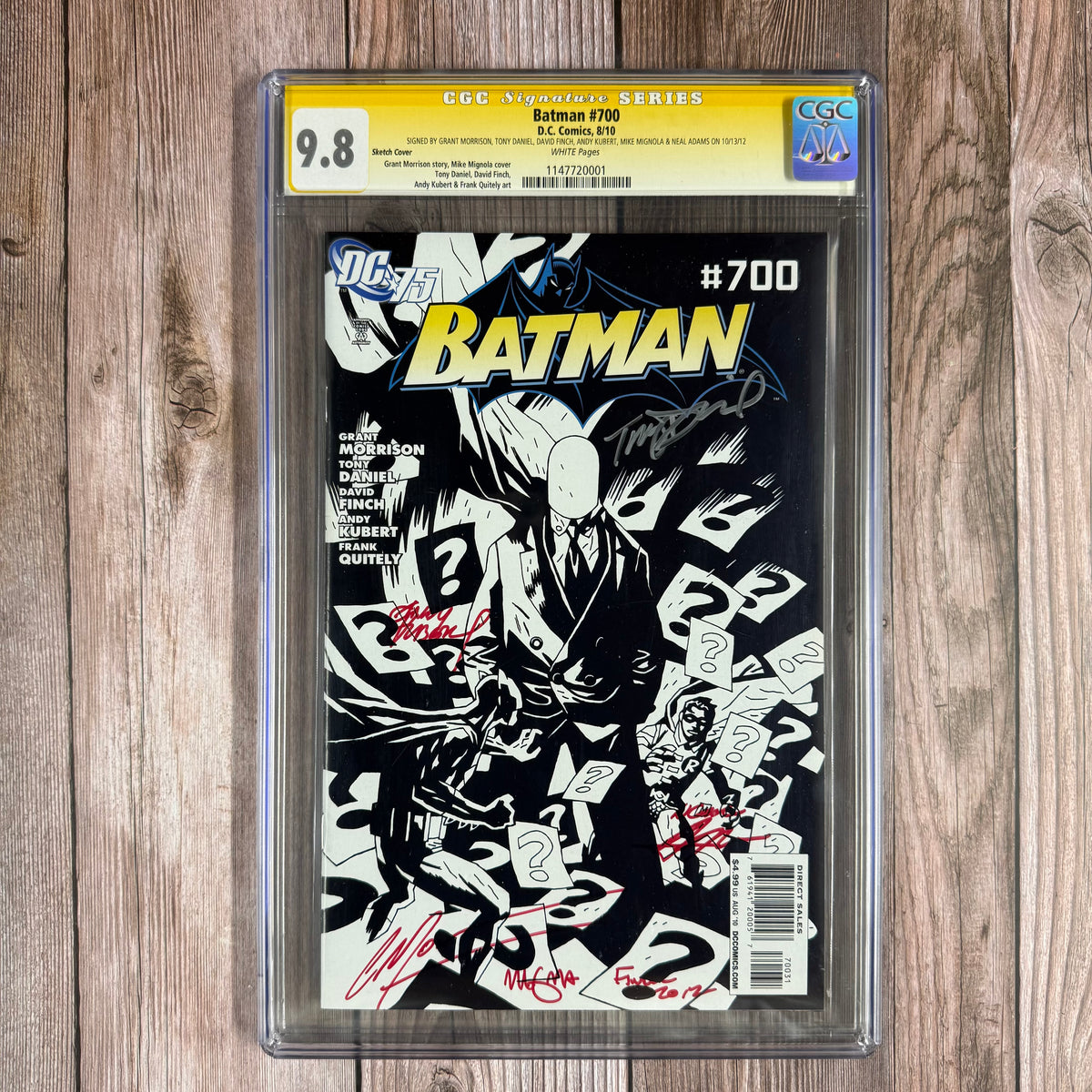 Batman #700 CGC 9.8 WP SS Signed by Grant Morrison and Tony Daniel