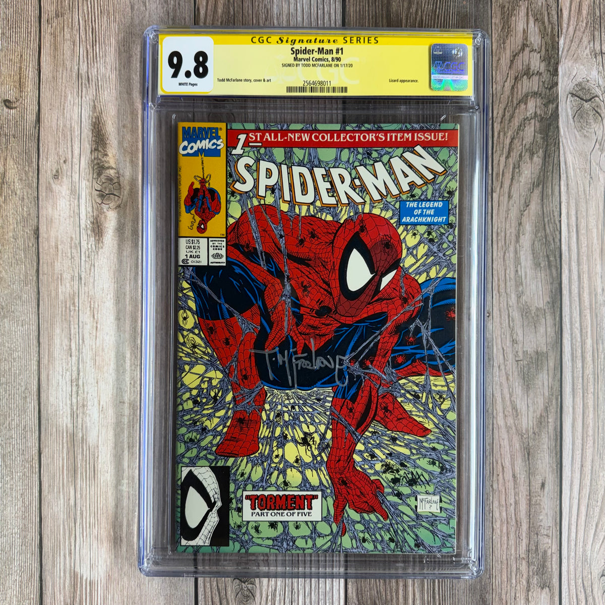 Spider-Man #1 CGC 9.8 WP SS Signed by Todd McFarlane, ICONIC Cover