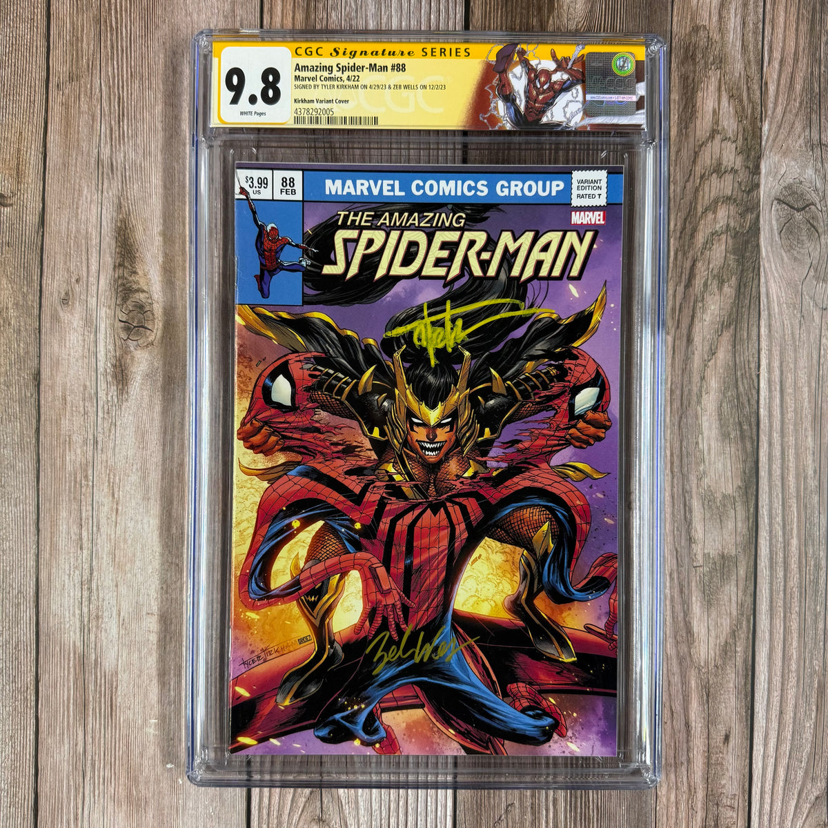 アメコミ allgrab Amazing Spider-Man #88 CGC 9.8 WP Custom Label, SS Signed by Tyler