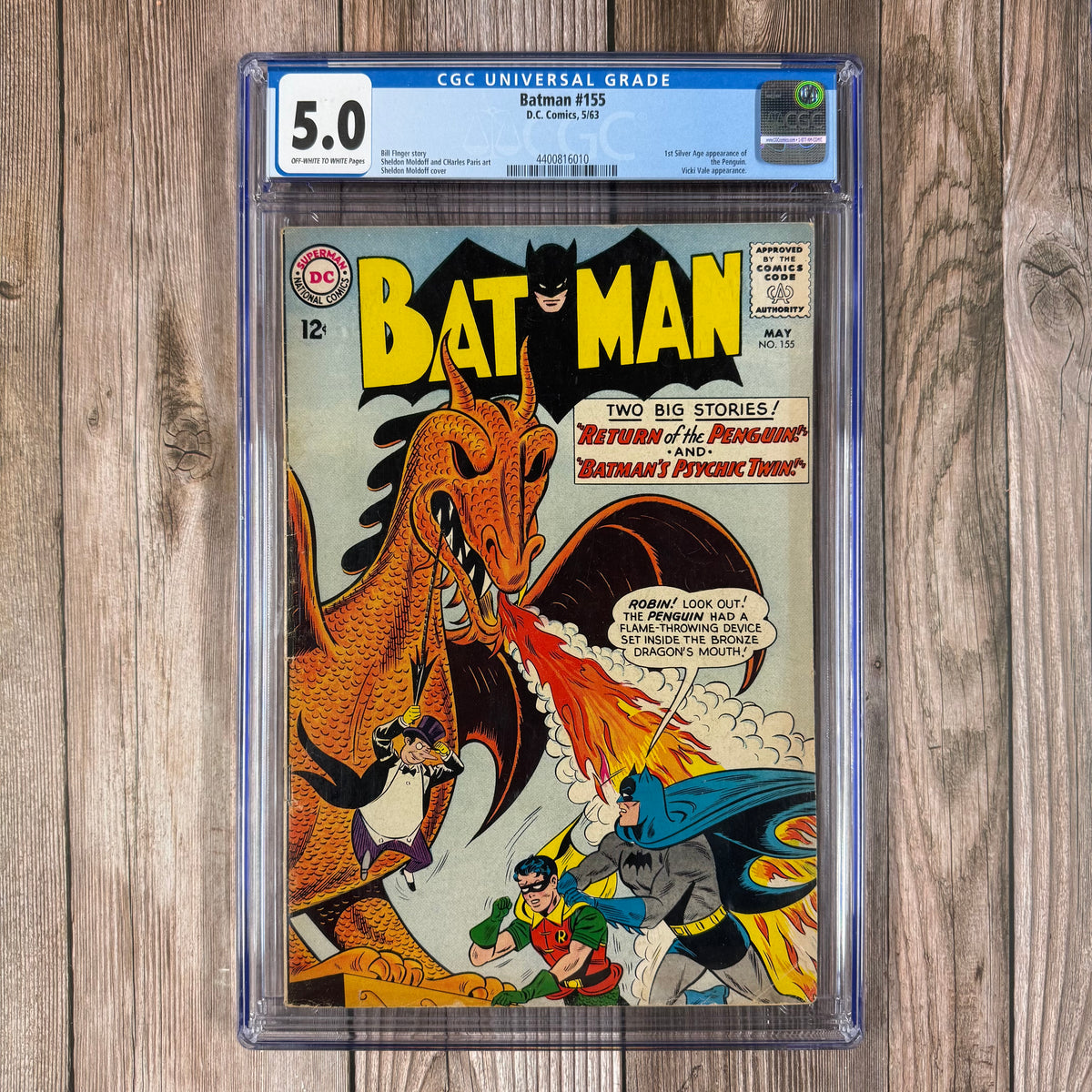 Batman #155 CGC 5.0 1st Silver Age Appearance of the Penguin (Cert