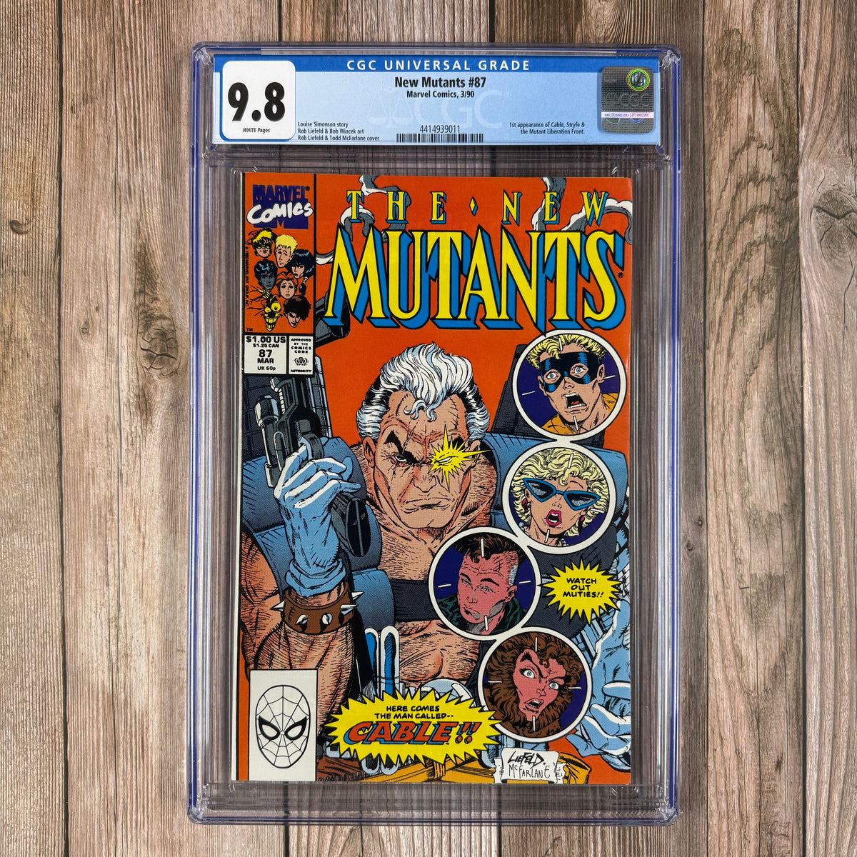 New Mutants #87 CGC 9.8 WP 1st full appearance of Cable, 1st full