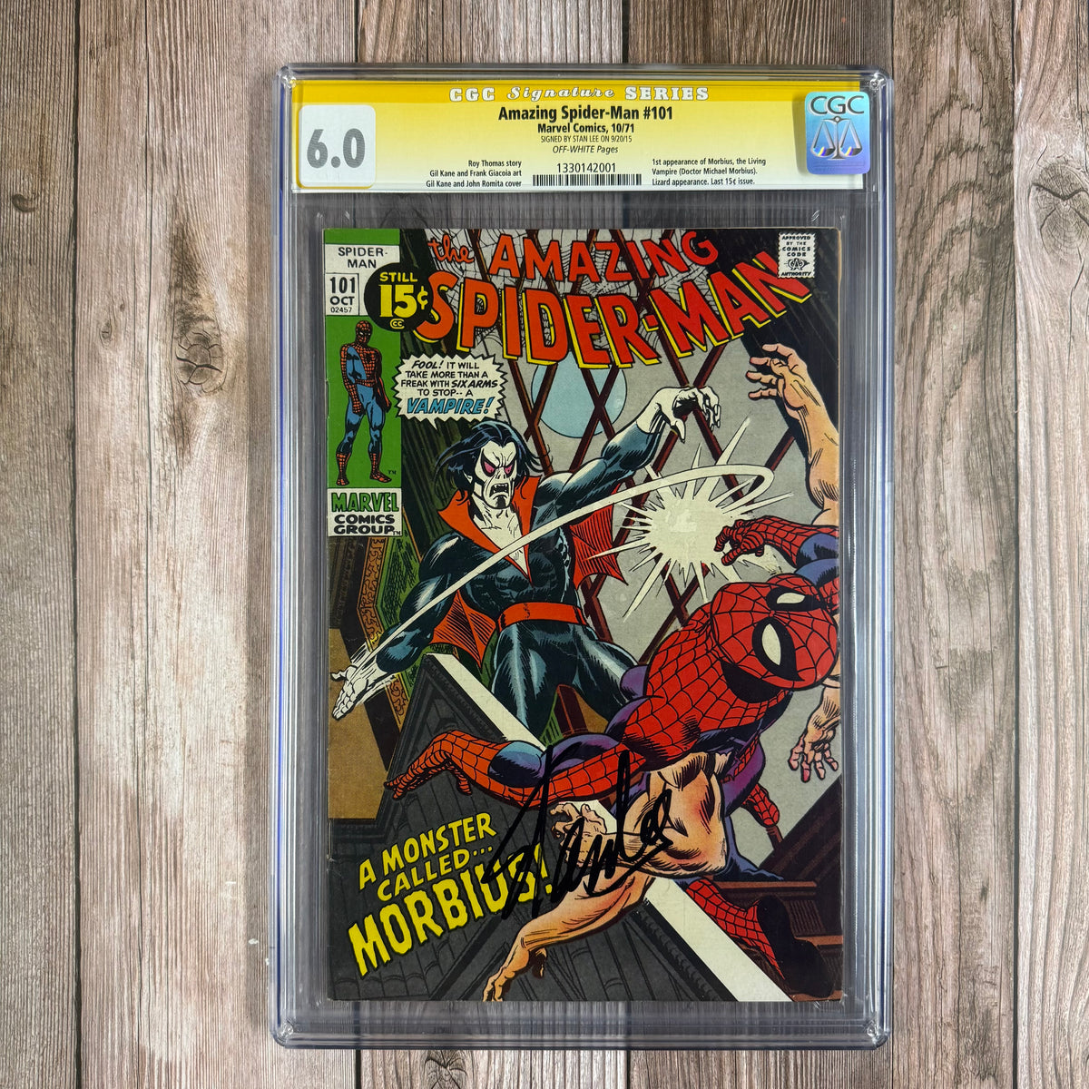 Amazing Spider-Man #101 CGC 6.0 SS Signed by Stan Lee 1st