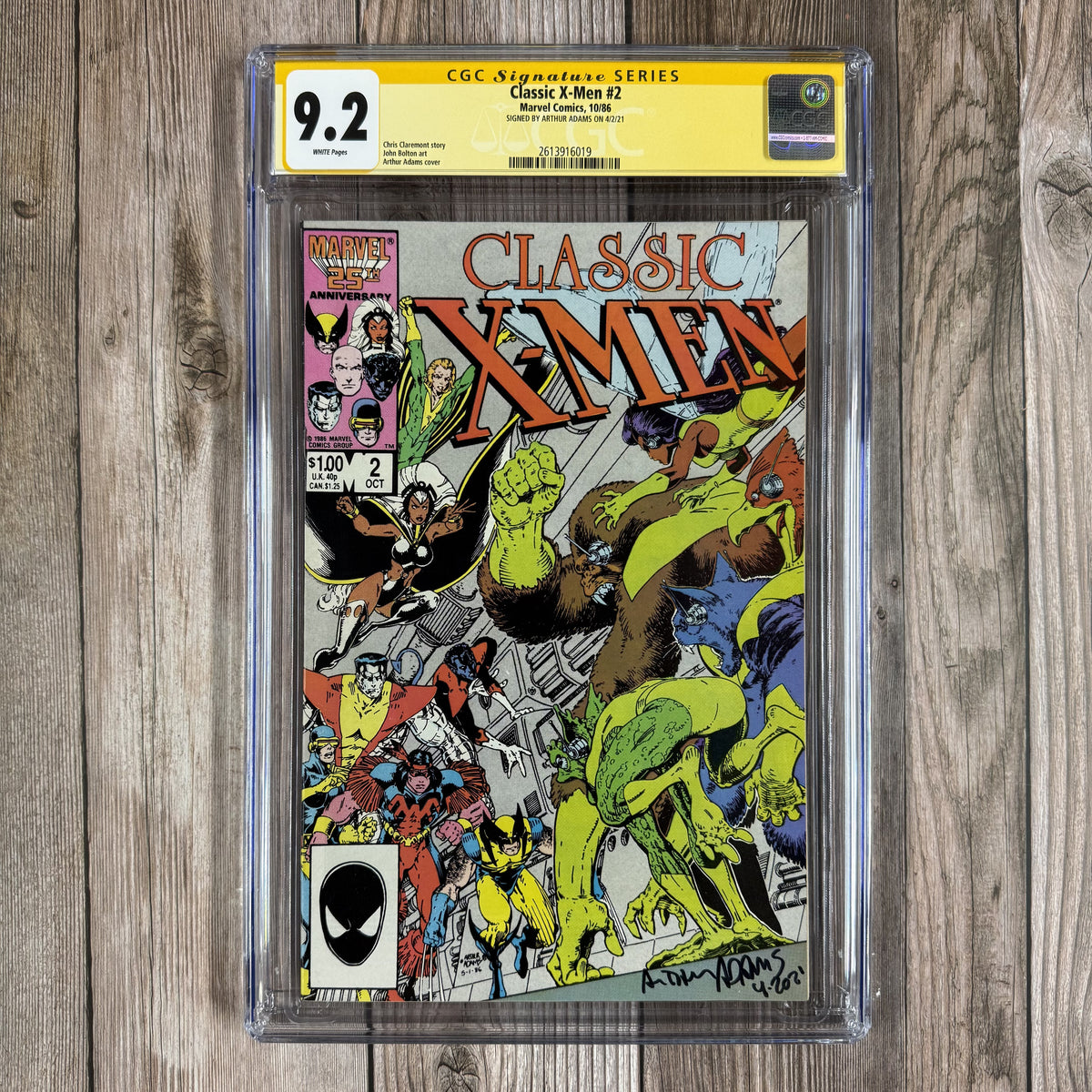 デパートメントオブ・トゥルース#10 サイン入り CGC 9.8 アメコミリーフ Classic X-Men #2 CGC 9.2 WP SS Signed by Arthur Adams CGC