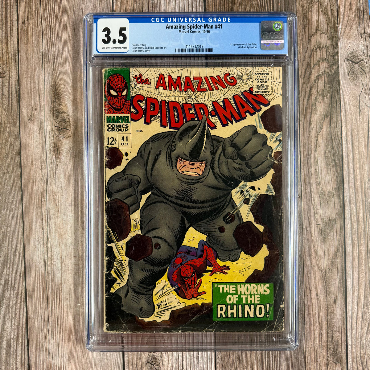 Amazing Spider-Man #41 CGC 3.5 1st appearance of Rhino (cert 2013