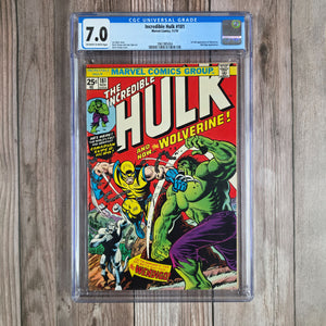 Incredible Hulk #181 CGC 7.0 1st Full Appearance of Wolverine (Cert 5004) *Trade Avail