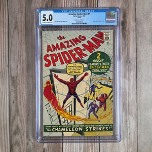 Amazing Spider-Man #1 CGC 5.0 Golden Record Reprint of 1st Appearance of Spider-Man, Chameleon & J. Jonah Jameson (Cert 9001)