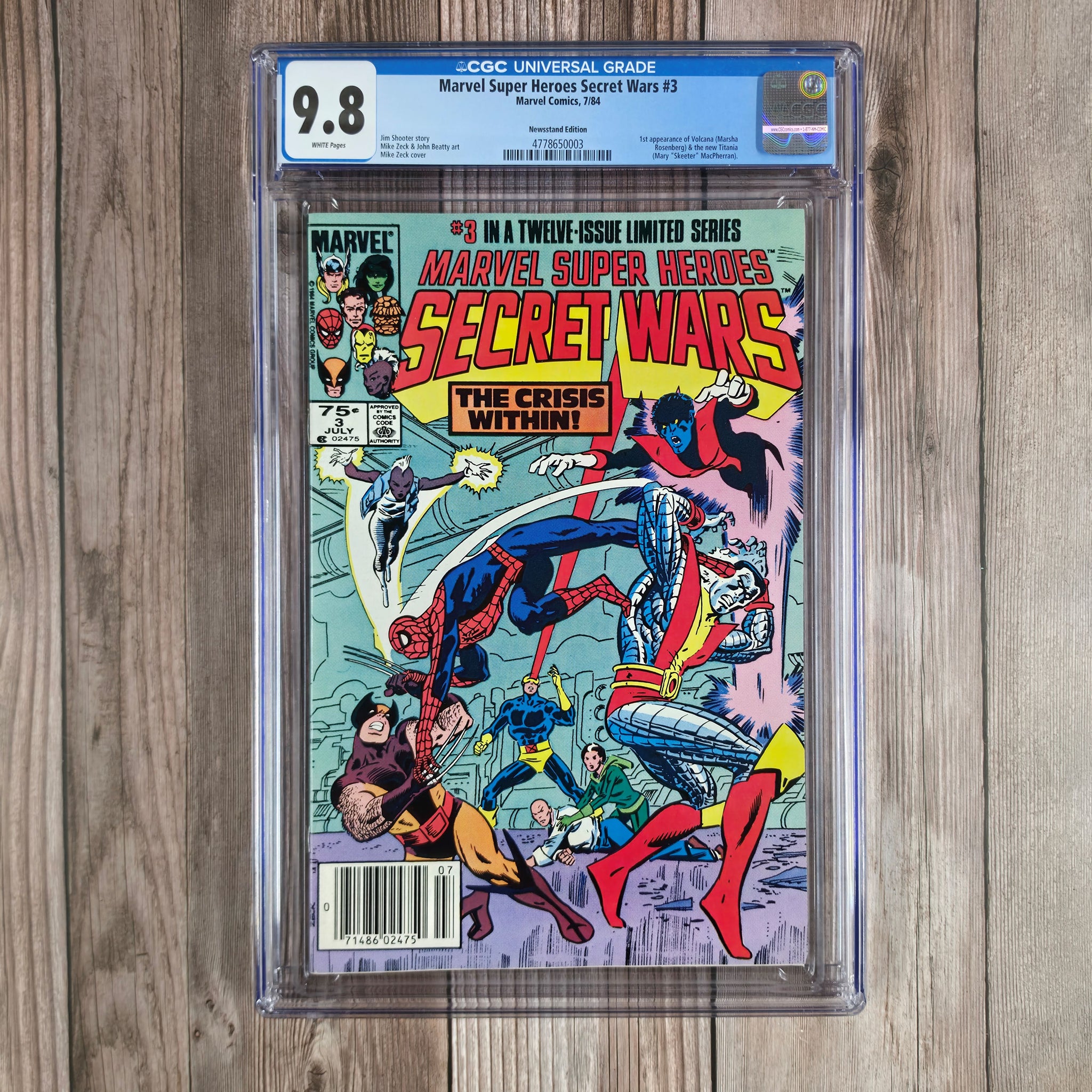 Marvel Super Heroes Secret Wars #3 CGC 9.8 WP 1st Appearance of