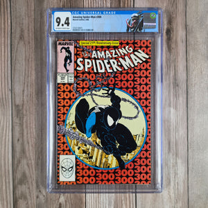 Amazing Spider-Man #300 CGC 9.4 Custom Label, ICONIC cover by Todd McFarlane, 1st Full Appearance of Venom, Origin of Symbiote Costume Revealed (Cert 8001)