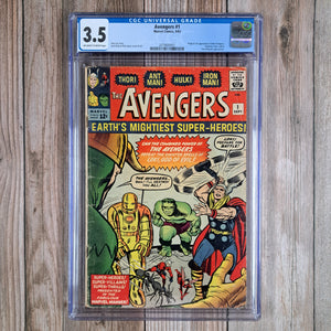 Avengers #1 CGC 3.5 first team appearance of The Avengers (cert 0001)