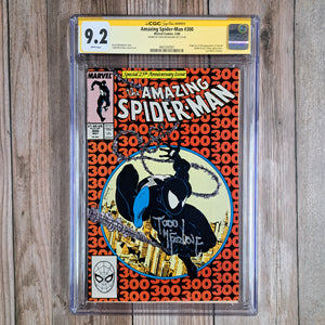 Amazing Spider-Man #300 CGC 9.2 SS Todd McFarlane, 1st full appearance of Venom (cert 0001)
