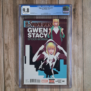 Edge of Spider-Verse #2 CGC 9.8 1st appearance of Spider-Gwen, Gwen Stacy in an alternate universe (Earth-65) (cert 1006)