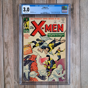 X-Men #1 CGC 3.0 1st team appearance of the X-Men: Cyclops, Jean Grey aka Marvel Girl, Iceman, Angel, Beast, Professor X (cert 3001)