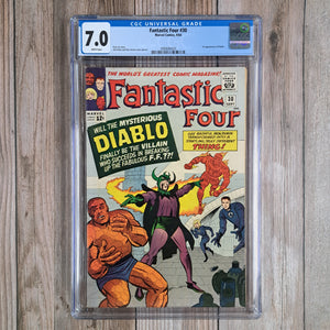 Fantastic Four #30 CGC 7.0 WP 1st appearance of Diablo, a 9th century alchemist who sold his soul to Mephisto for an extended lifespan (cert 6003)