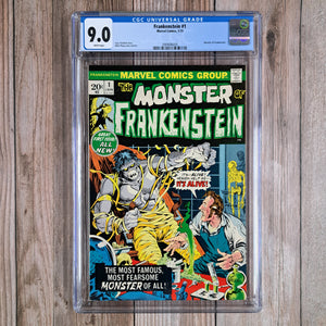 Frankenstein #1 CGC 9.0 1st appearance and origin of Frankenstein in Marvel Comics, previously appeared in Atlas Comics (cert 6005)