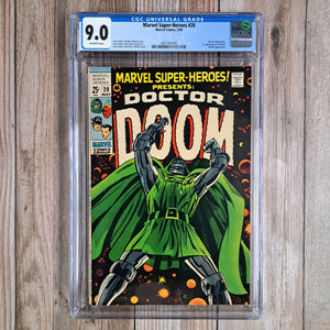 Marvel Super-Heroes #20 CGC 9.0 Iconic cover art by Larry Lieber (cert 7005)