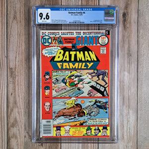 Batman Family #6 CGC 9.6 1st appearance of Duela Dent, daughter of Joker (cert 3020)