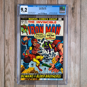 Iron Man #55 CGC 9.2 WP 1st appearance of Thanos, an Eternal from Titan born with the Deviants gene (cert 9003)