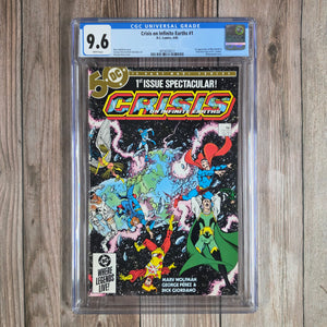 Crisis on Infinite Earths #1 CGC 9.6 WP "Crisis on Infinite Earths" part 1 (cert 6017)