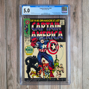 Captain America #100 CGC 5.0 First solo-titled Captain America series in the Silver Age beginning with issue #100 (cert 7004)