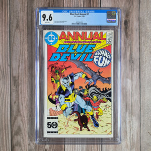Blue Devil Annual #1 CGC 9.6 WP Unofficial team appearance of a Justice League Dark: Blue Devil, Creeper, Man-Bat, Madame Xanadu, Etrigan, Black Orchid, Phantom Stranger