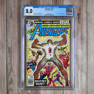 Avengers #176 CGC 8.0 WP Korvac, Captain Marvel, Ms. Marvel & Starhawk appearance. (cert 8009)