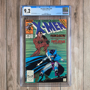Uncanny X-Men #256 CGC 9.2 WP Debut of classic Psylocke costume (cert 8007)