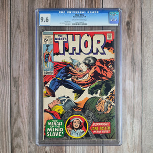 Thor 172 CGC 9.6 Stan Lee story, Jack Kirby and Bill Everett cover and art