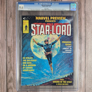 Marvel Preview #4 CGC 9.6 WP 1st appearance of Star-Lord in a magazine - see Marvel Spotlight Vol. 2 #6 for Star-Lord's first appearance in a standard comic book (cert 9005)*