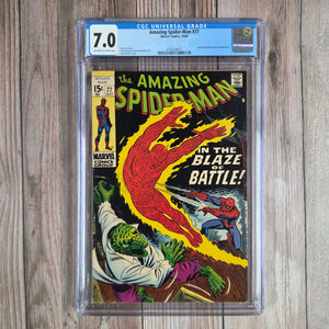 Amazing Spider-Man #77 CGC 7.0 Lizard and Human Torch appearance (cert 8011)