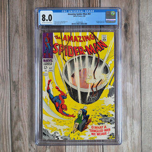 Amazing Spider-Man #61 CGC 8.0 1st cover appearance of Gwen Stacy (cert 2005)