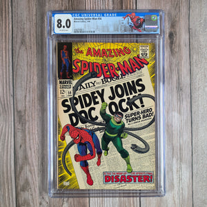 Amazing Spider-Man #56 CGC 8.0 1st appearance of Captain George Stacy (cert 4014)