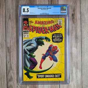 Amazing Spider-Man #45 CGC 8.5 3rd appearance of the Lizard (cert 4002)