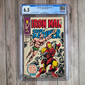 Iron Man and Sub-Mariner #1 CGC 6.5 Standalone issue bridging Tales of Suspense and Tales to Astonish to Iron Man #1 and Sub-Mariner #1 (cert 6006)