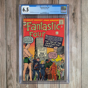 Fantastic Four #9 CGC 6.5 3rd appearance of the Sub-Mariner in the Silver Age (cert 7001)