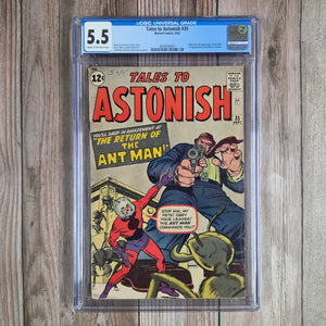 Tales to Astonish #35 CGC 5.5 1st appearance of Hank Pym as Ant-Man and second appearance of the character overall (cert 6007)
