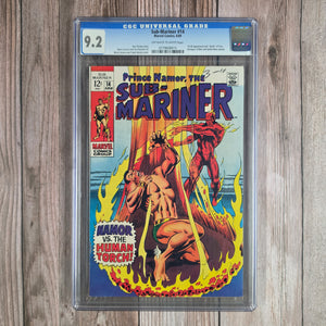 Sub-Mariner #14 CGC 9.2 1st appearance of Toro in the Silver Age (cert 8015)