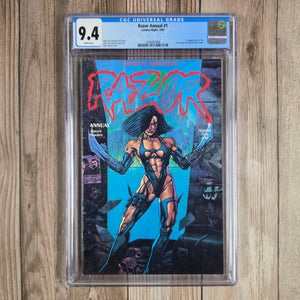 Razor Annual #1 CGC 9.4 WP 1st appearance of Shi, a Japanese-American woman who chose the name 'death (shi)' on her quest for vengeance (cert 7008)