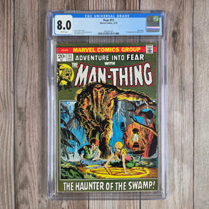 Fear #11 CGC 8.0 WP 1st appearance of Jennifer Kale, a sorceress well-versed in the magical arts (cert 1011)