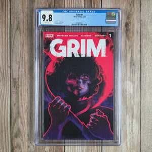 Grim #1 CGC 9.8 A woman has been recruited to be a Reaper in the afterlife but is plagued by the mystery of how she died (cert 7013)