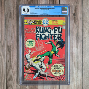 Richard Dragon, Kung-Fu Fighter #5 CGC 9.0 WP 1st appearance of Lady Shiva, mother of Cassandra Cain and mentor of Tim Drake (cert 9012)
