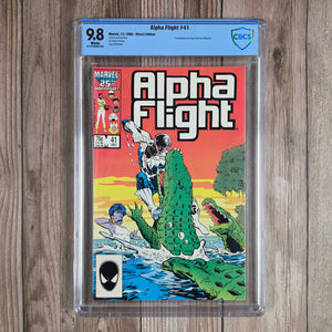 Alpha Flight #41 CBCS 9.8 WP 1st appearance of Purple Girl, daughter of Purple Man, later becomes Persuasion (cert 023)