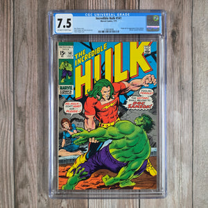 Incredible Hulk #141 CGC 7.5 1st appearance, cover and origin of Doc Samson (cert 8008)