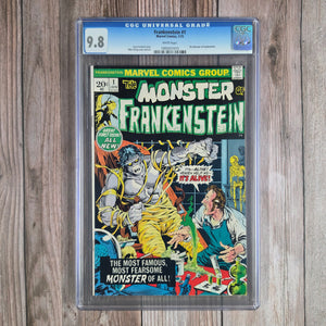 Frankenstein #1 CGC 9.8 WP 1st appearance and origin of Frankenstein in Marvel Comics, previously appeared in Atlas Comics (cert 1015)