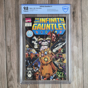 Infinity Gauntlet #1 CBCS 9.8 "Infinity Gauntlet" Part 1 (cert 018)