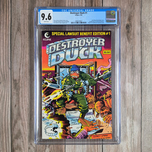 Destroyer Duck #1 CGC 9.6 WP 1st appearance of Destroyer Duck (cert 8001)